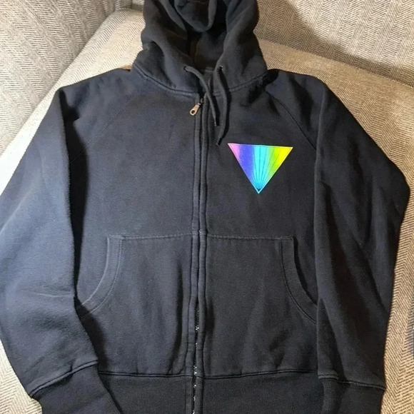 KATY PERRY prizmatic world tour concert hoodie drawstring zip up black coat SM - Picture 1 of 13